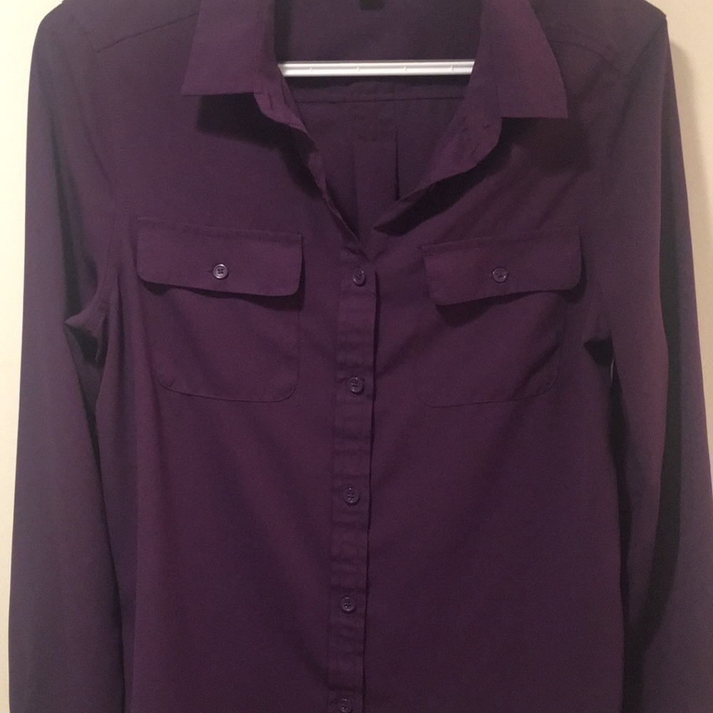 Purple button down
